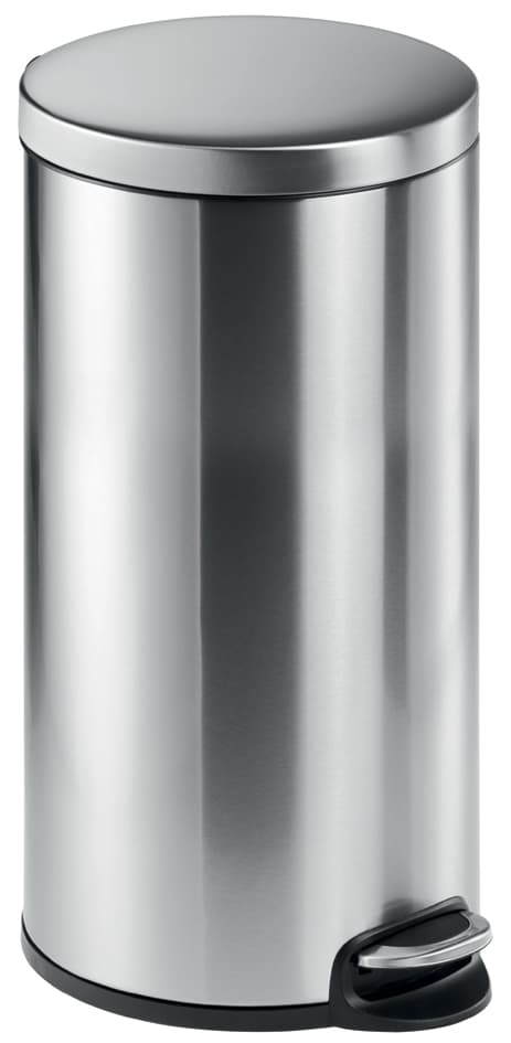 Durable Tret-Abfalleimer Edelstahl, Rund, 30 Liter, Silber