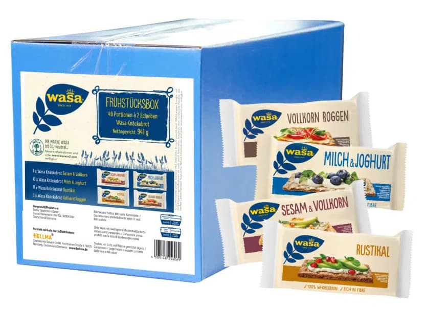 Wasa Knäckebrot Sortiment 4er Mix, Im Karton