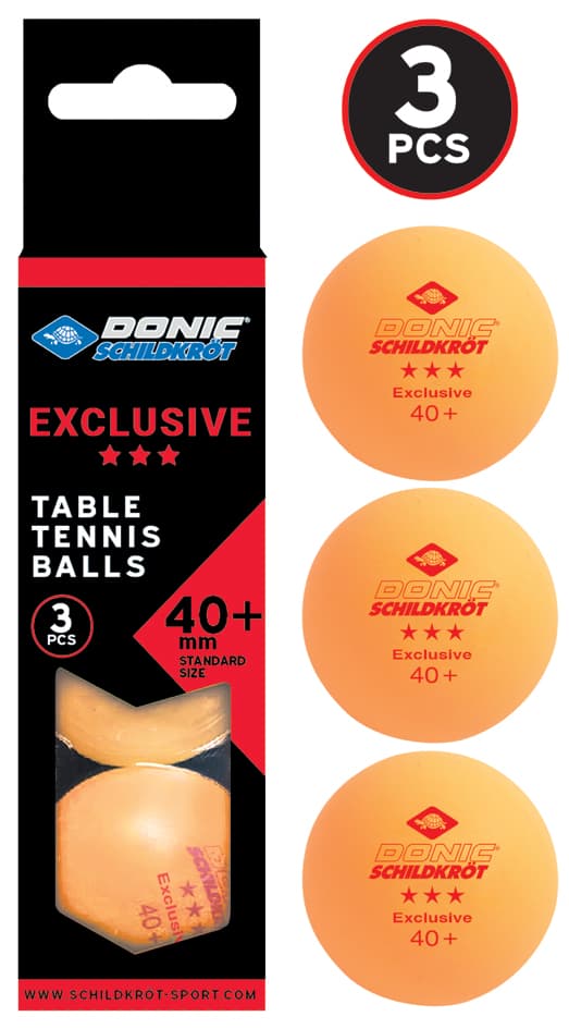 Donic Schildkröt Tischtennisball Exclusive ***, Orange