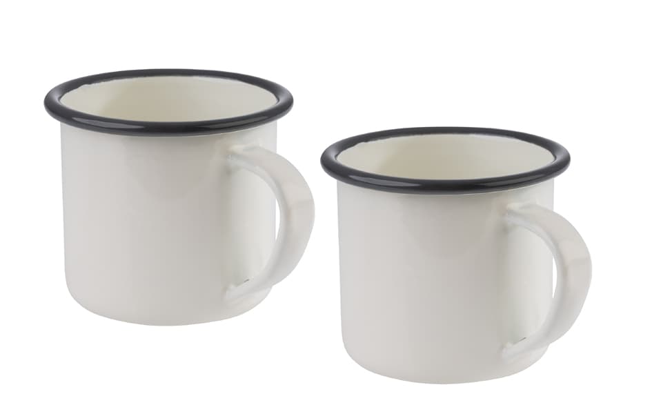 Aps Emaille-Henkelbecher, 350 Ml, 2er Set