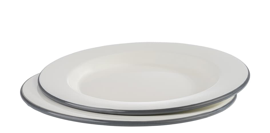 Aps Emaille-Teller Flach, Durchmesser: 260 Mm, 2er Set