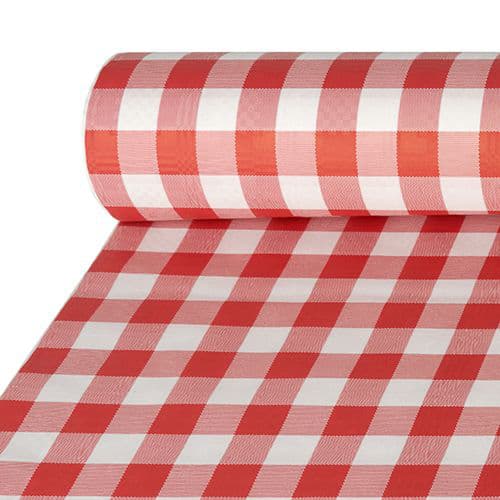 Papstar Damast-Tischdecke , Vichy Karo, , (B)1,0 X (L)50 M