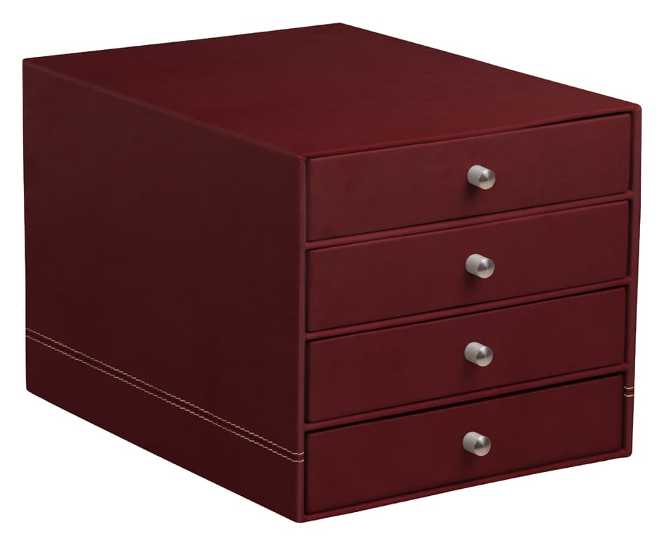 Rhodia Schubladenbox Rhodiarama, 4 Schübe, Weinrot