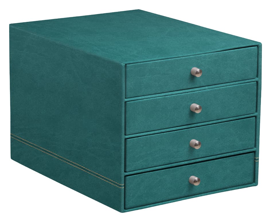 Rhodia Schubladenbox Rhodiarama, 4 Schübe, Pfaugrün