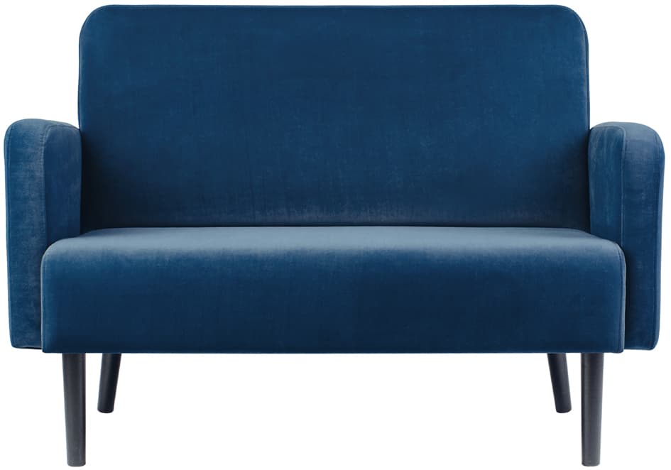 Paperflow 2-Sitzer Sofa Lisboa, Samtbezug, Blau