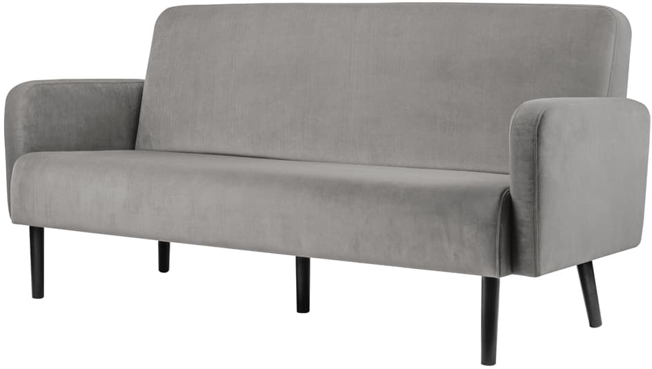 Paperflow 3-Sitzer Sofa Lisboa, Samtbezug, Grau