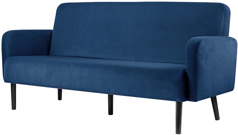 Paperflow 3-Sitzer Sofa Lisboa, Samtbezug, Blau