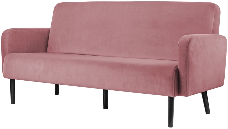 Paperflow 3-Sitzer Sofa Lisboa, Samtbezug, Pink