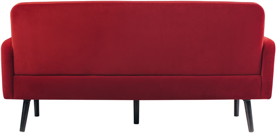 Paperflow 3-Sitzer Sofa Lisboa, Samtbezug, Rot
