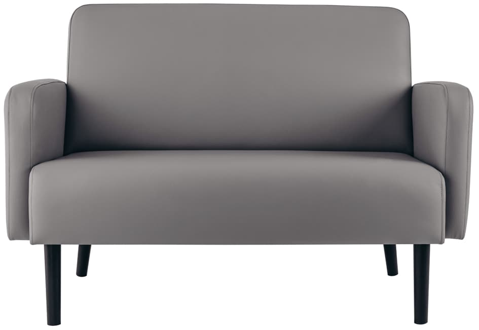 Paperflow 2-Sitzer Sofa Lisboa, Kunstlederbezug, Grau