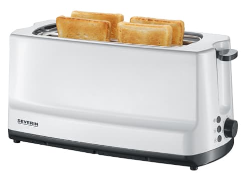 Severin 4-Scheiben-Toaster At 2234, Weiß / Schwarz
