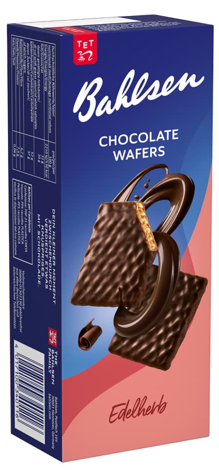 Bahlsen Waffelgebäck , Chocolate Wafers Edelherb,