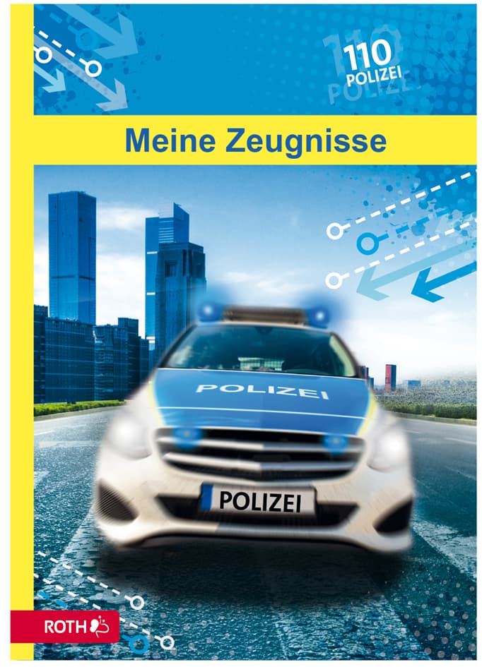 Roth Zeugnismappe , Polizei 110, , Din A4, Mit Design