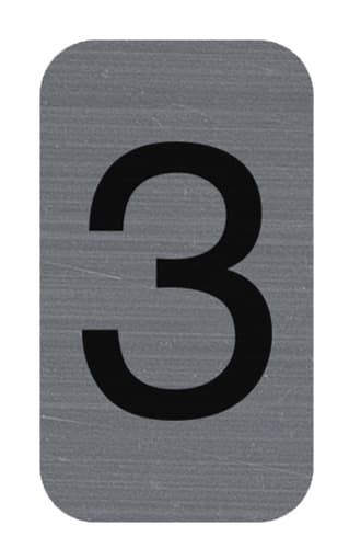 Exacompta Selbstklebeschild Zahl , 3, , 25 X 44 Mm