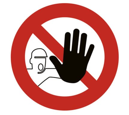Exacompta Hinweisschild , Betreten Verboten,