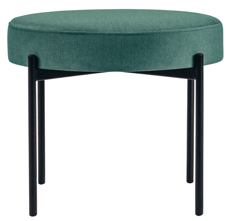 Paperflow Hocker Gaia, Rund, Stoffbezug, Grün