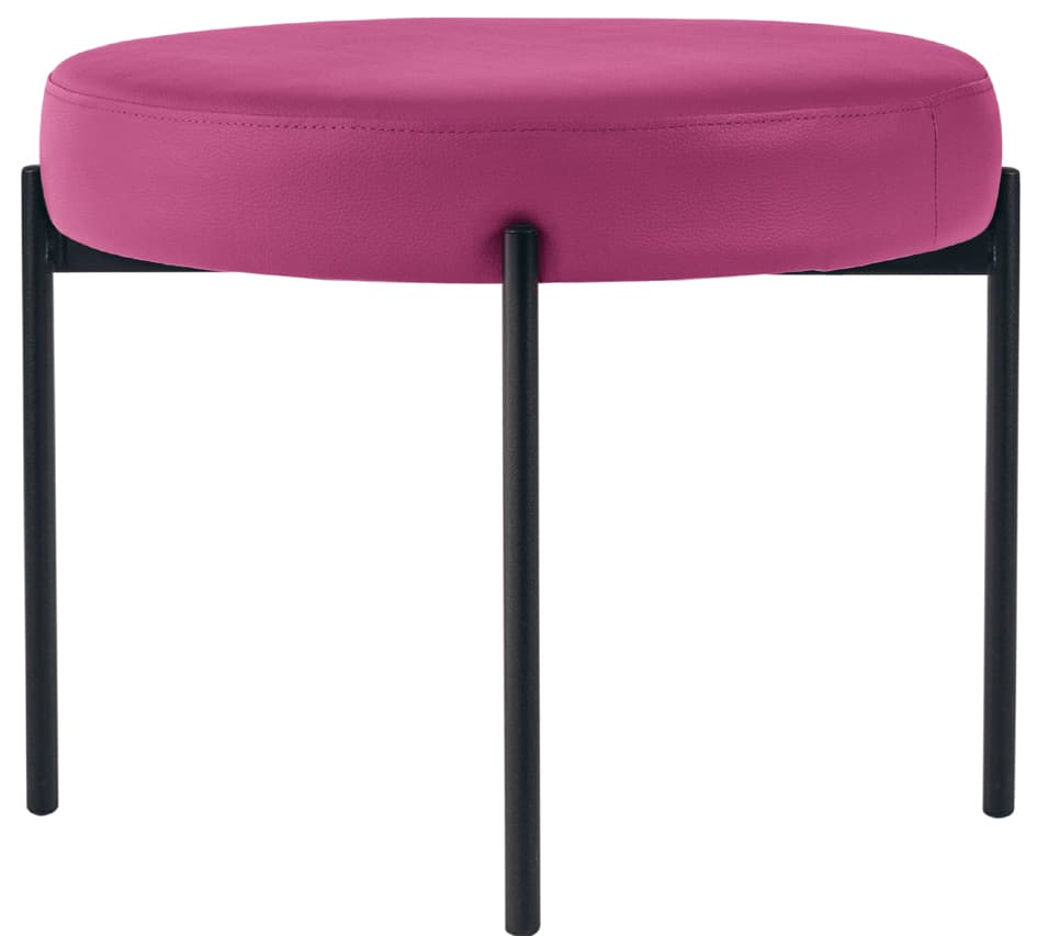Paperflow Hocker Gaia, Rund, Kunstlederbezug, Lila
