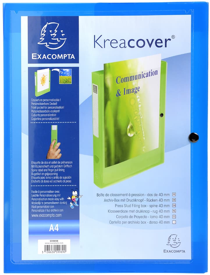 Exacompta Sammelbox Kreacover, A4, Pp, Farbig Sortiert