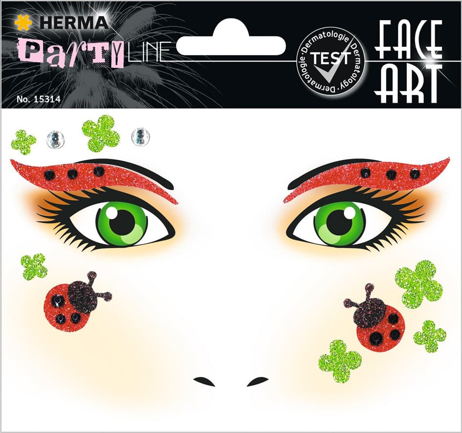 Herma Face Art Sticker Gesichter , Marienkäfer,