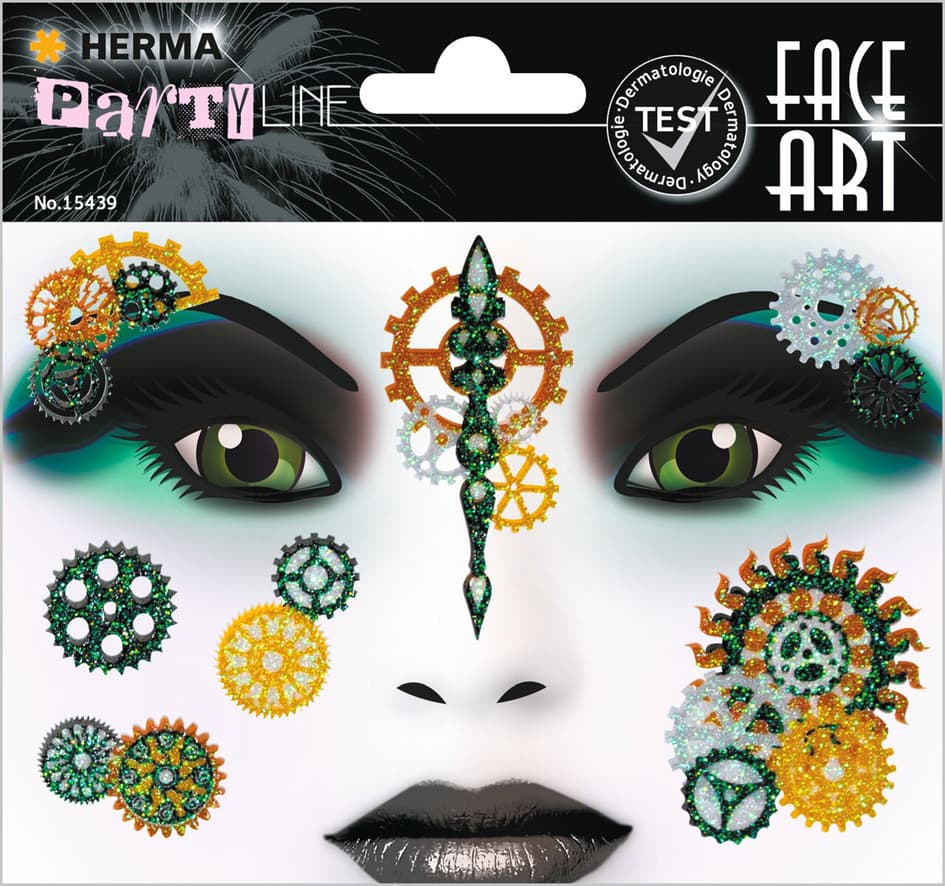 Herma Face Art Sticker Gesichter , Steam Punk Marie,