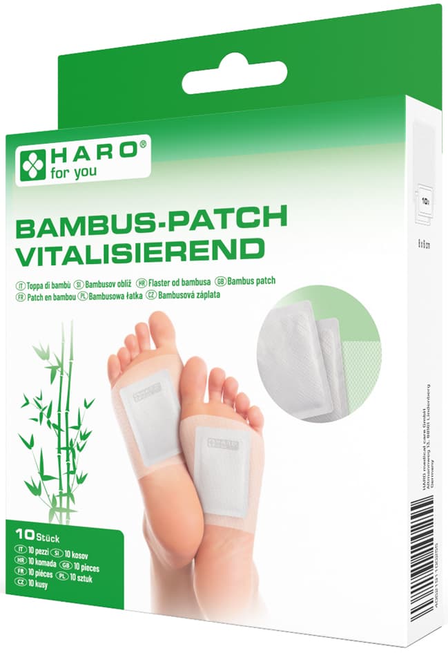 Haro Bambus-Patch, Fußsohlen, 80 X 60 Mm, Weiß