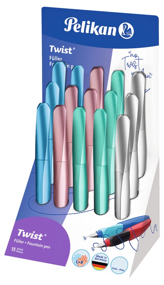 Pelikan Twist Füllhalter Classy Neutrals, Thekendisplay