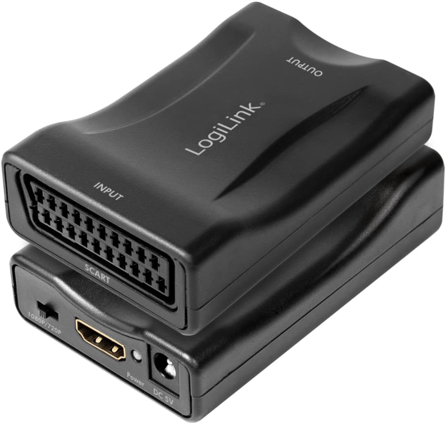 Logilink Scart - Hdmi Video-Konverter, Schwarz