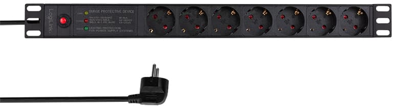 Logilink 19,  Steckdosenleiste, 7-Fach, Mit Netzfilter &