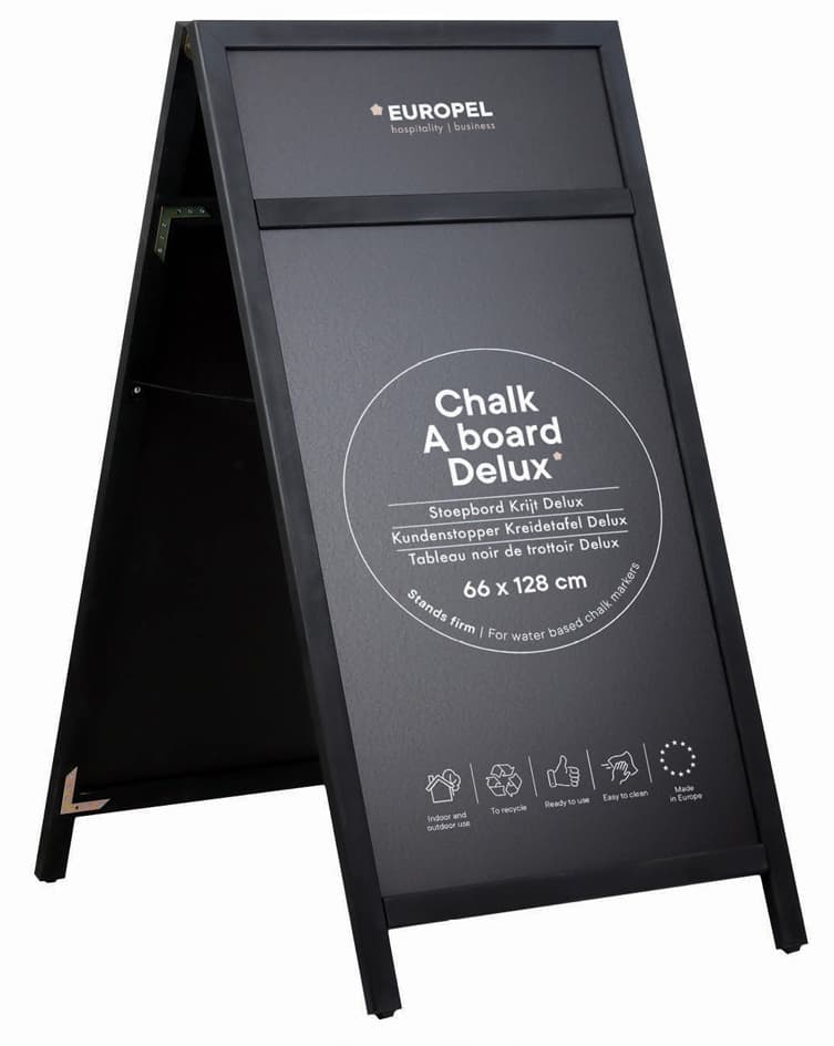 Europel Kundenstopper Deluxe, 660 X 1.280 Mm, Schwarz