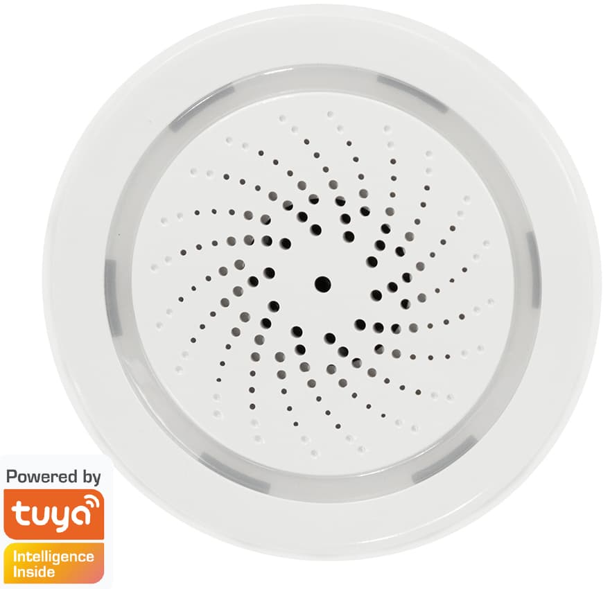 Logilink Wi-Fi Smart Alarmsirene, 90 Db, Weiß