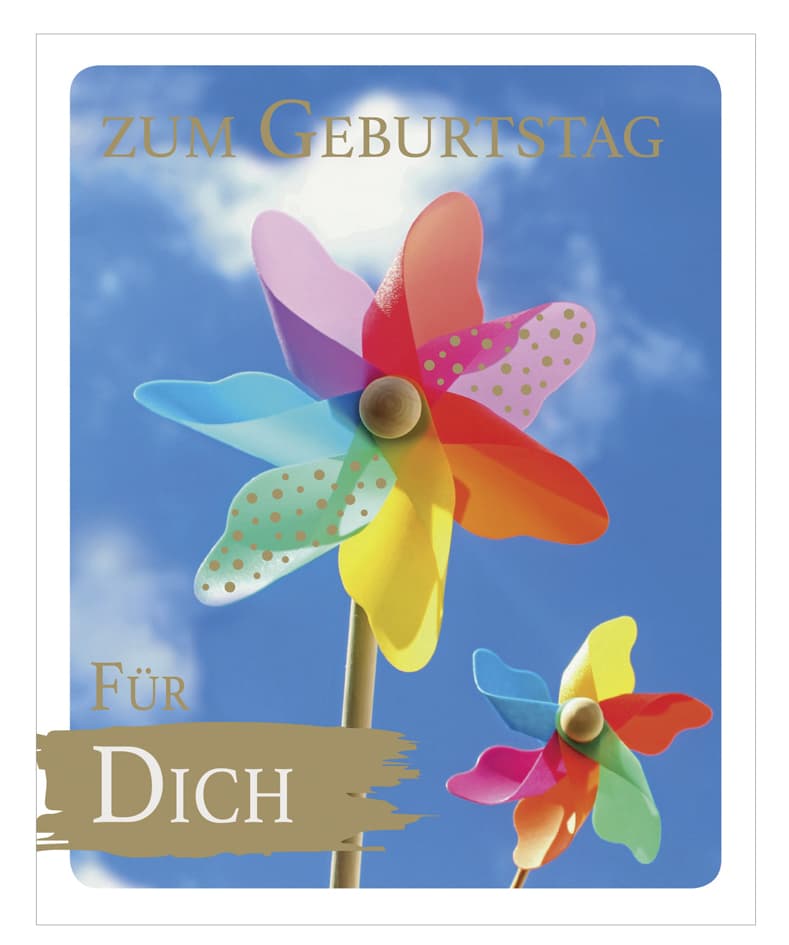 Susy Card Geburtstagskarte Snapshot , Windrad,