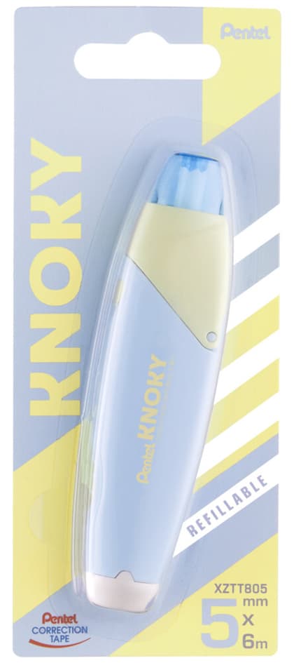Pentel Mehrweg-Korrekturroller Knoky, 5 Mm X 6 M, Blau