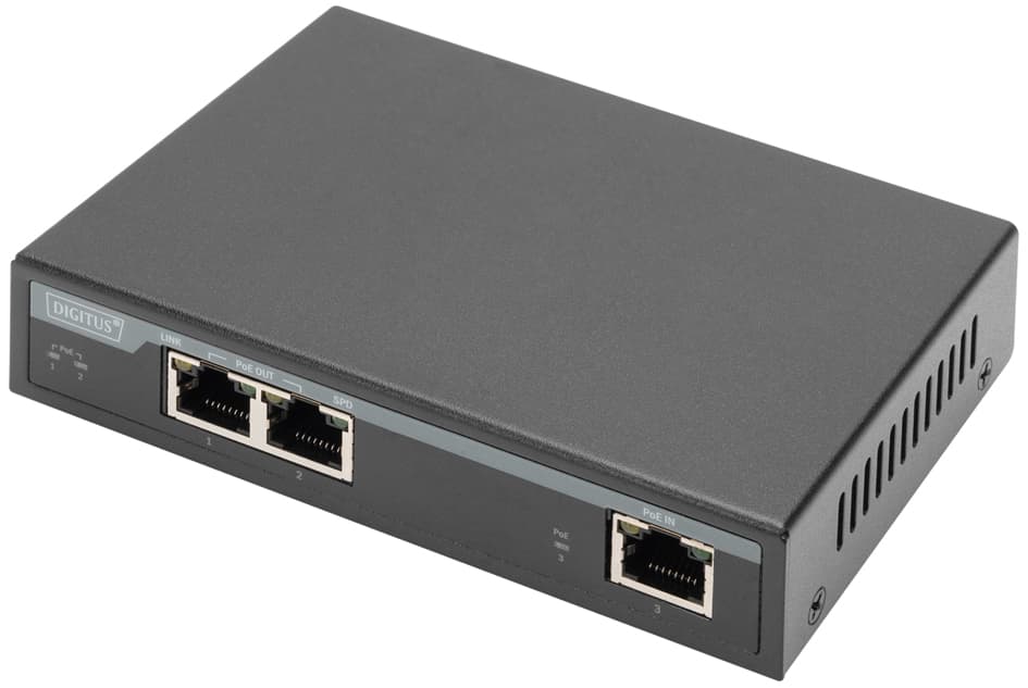 Digitus Gigabit 4ppoe Indoor Extender, 2-Port, 802.3at, 60 W