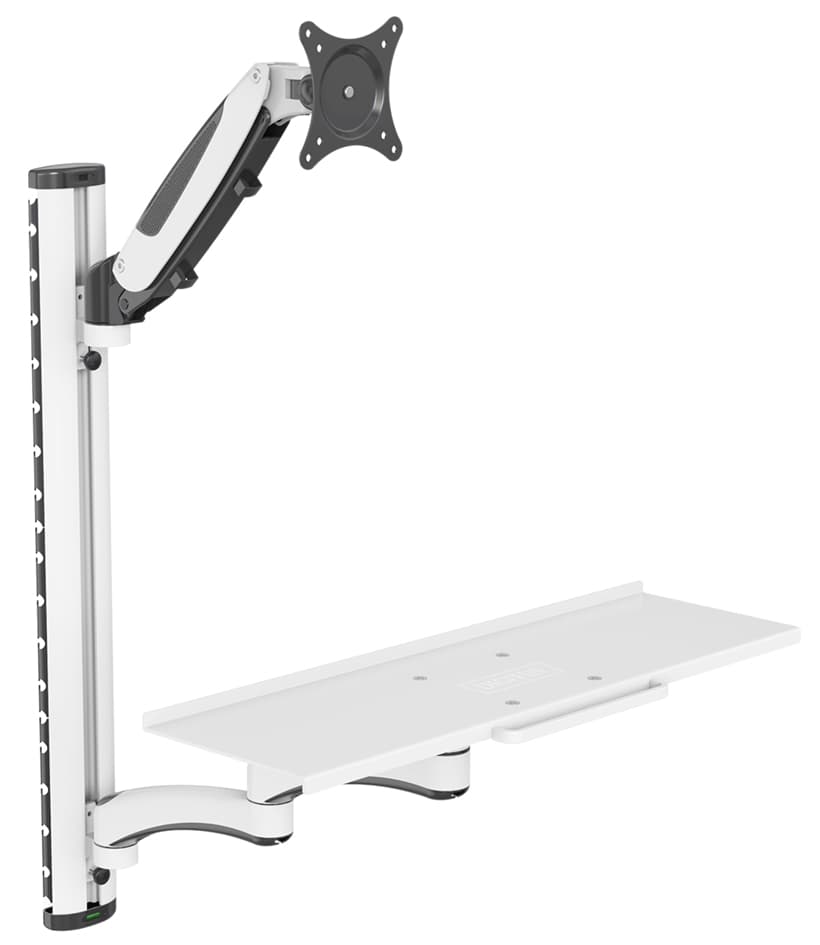 Digitus Monitorarm Mit Maus- Und Tastaturablage, Weiß