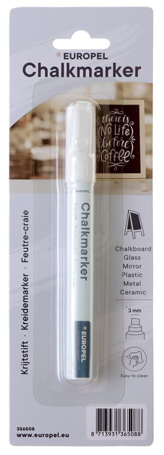 Europel Kreidemarker 6 Mm, 1er Blister, Weiß