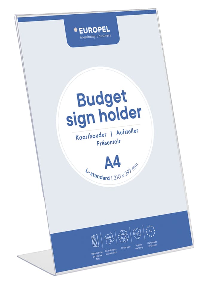 Europel Tischaufsteller Budget, Din A4 Hoch, Schräg