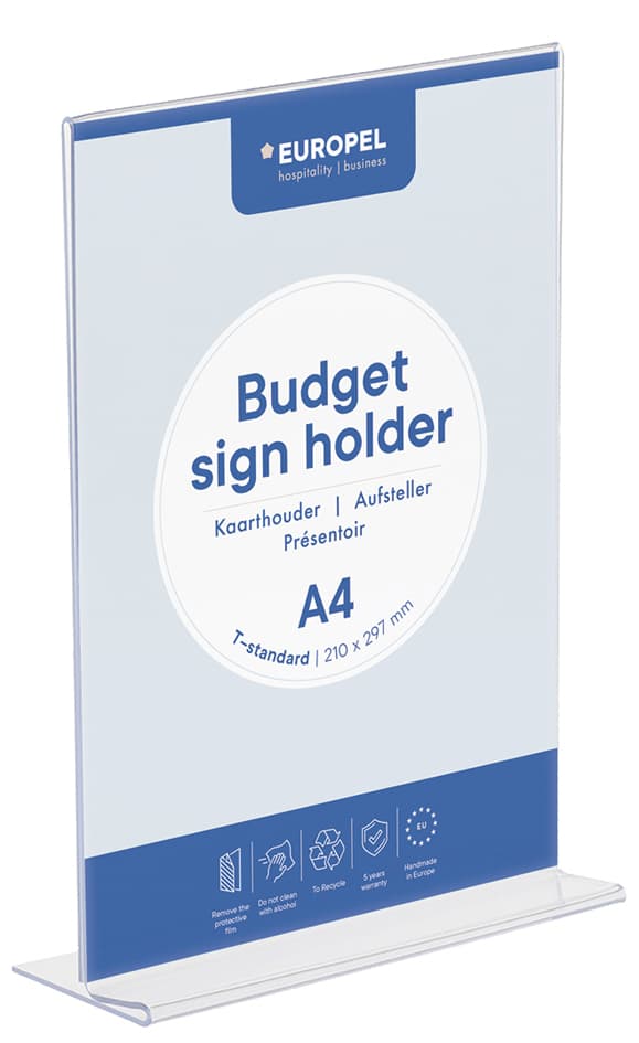 Europel Tischaufsteller Budget, Din A4, Gerade
