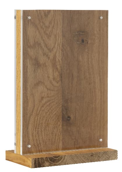 Europel Tischaufsteller Deluxe, Din A6 Hoch, Holzsockel
