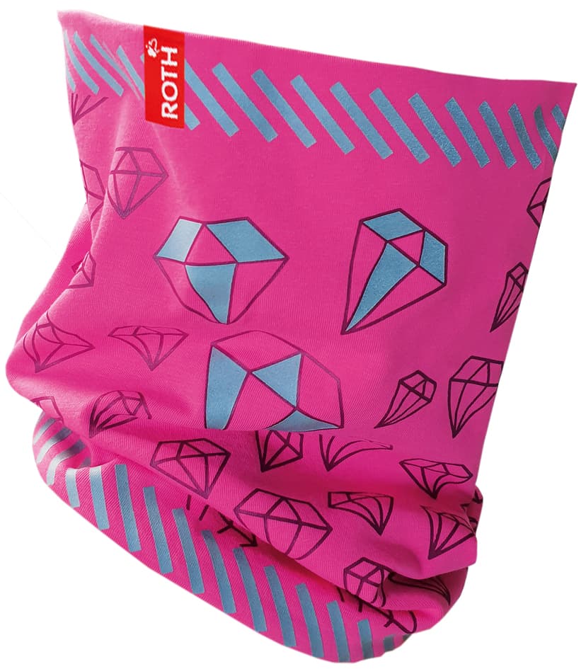 Roth Kinder-Jersey-Schlauchschal Reflactions , Diamant, , Pink