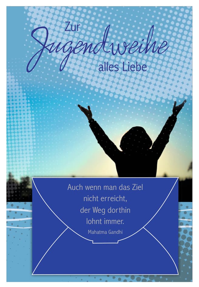 Susy Card Geldscheinkarte Jugendweihe , Jubelnde Hände,