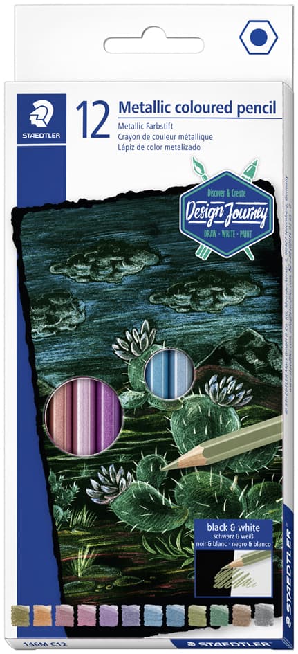 Staedtler Buntstift Metallic, 12er Kartonetui