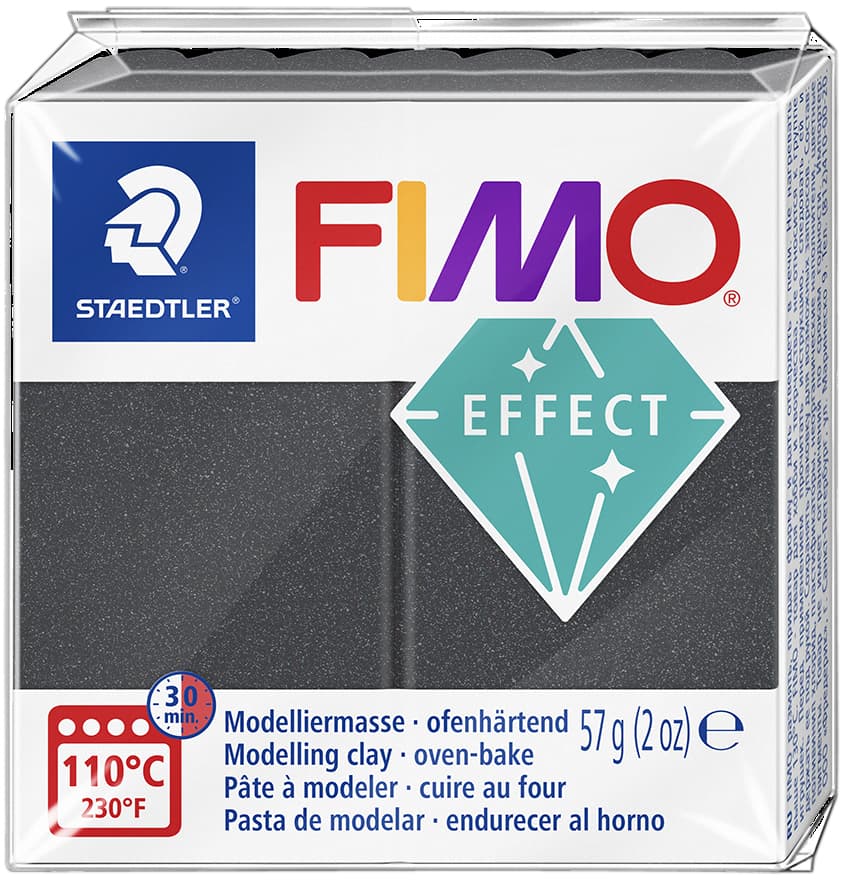 Fimo Effect Modelliermasse, Grau-Metallic, 57 G