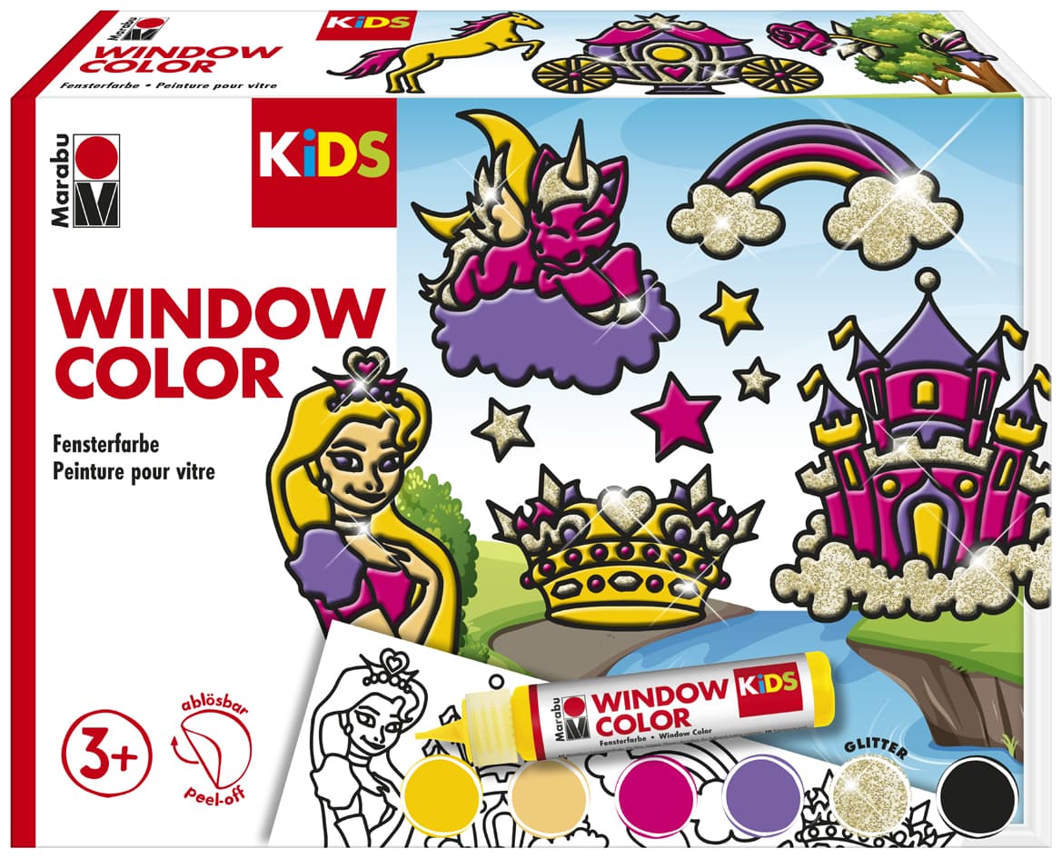 Marabu Kids Window Color-Set , Prinzessin, , 6 X 25 Ml
