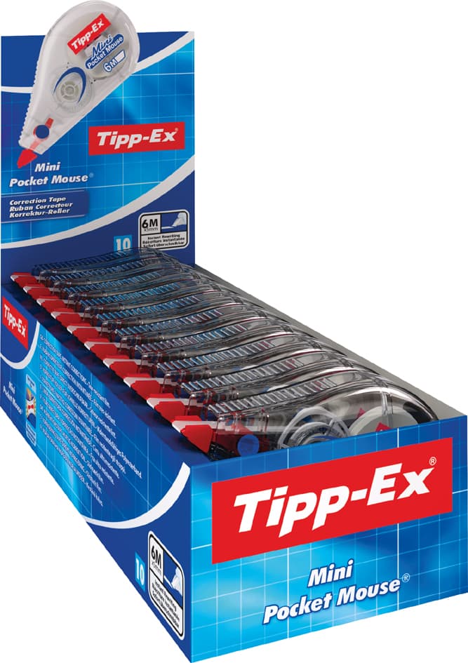 Tipp-Ex Korrekturroller Mini Pocket Mouse, 5 Mm X 6 M, 10er