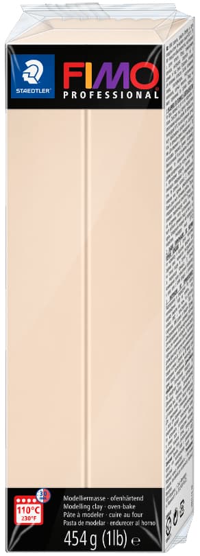 Fimo Professional Modelliermasse, Ofenhärtend, Beige, 454 G