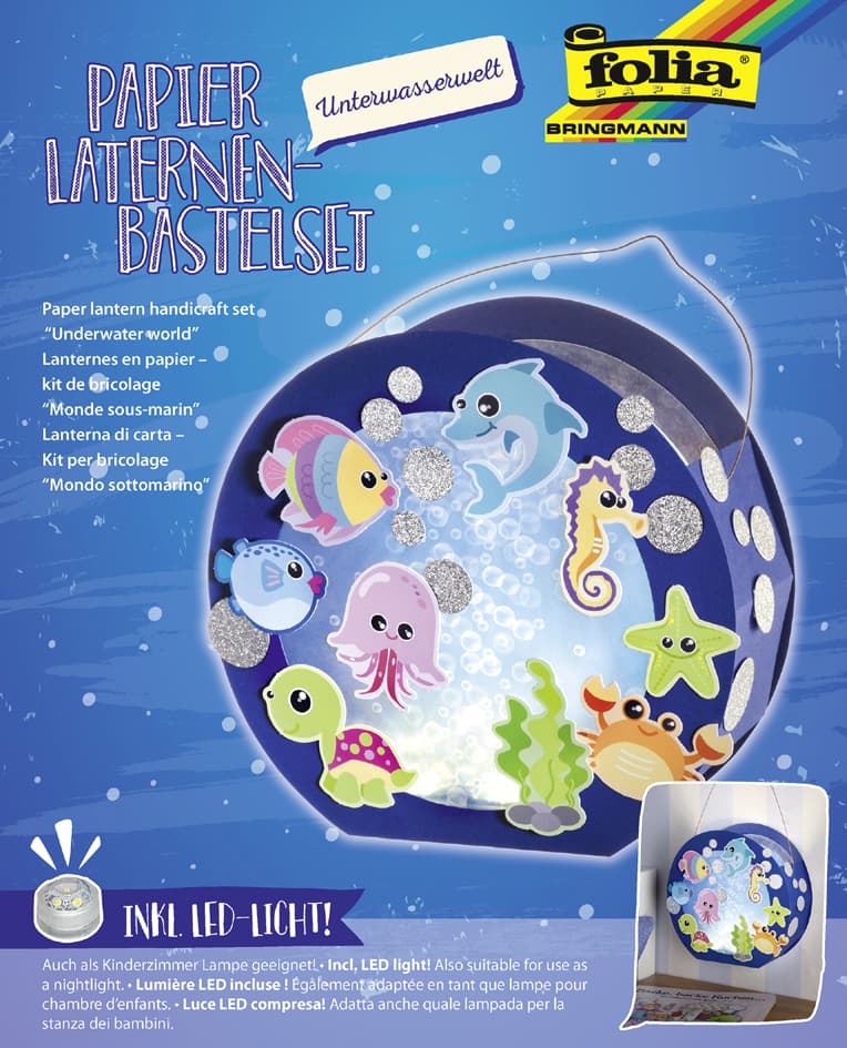 Folia Laternen-Bastelset , Unterwasserwelt, , Blau
