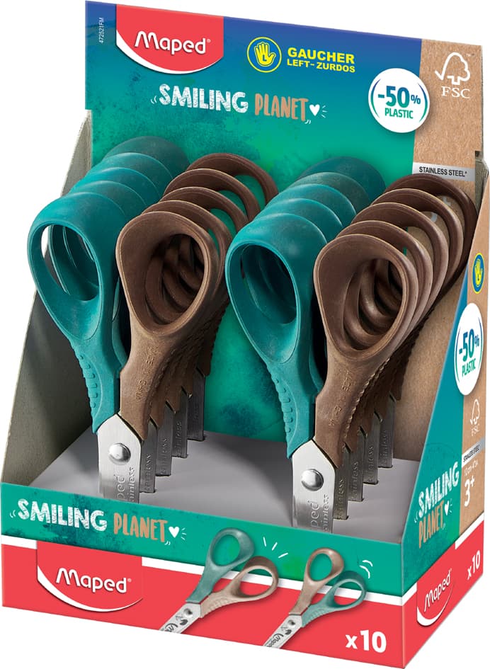 Maped Bastelschere Vivo Smiling Planet, Rund, 10er Display