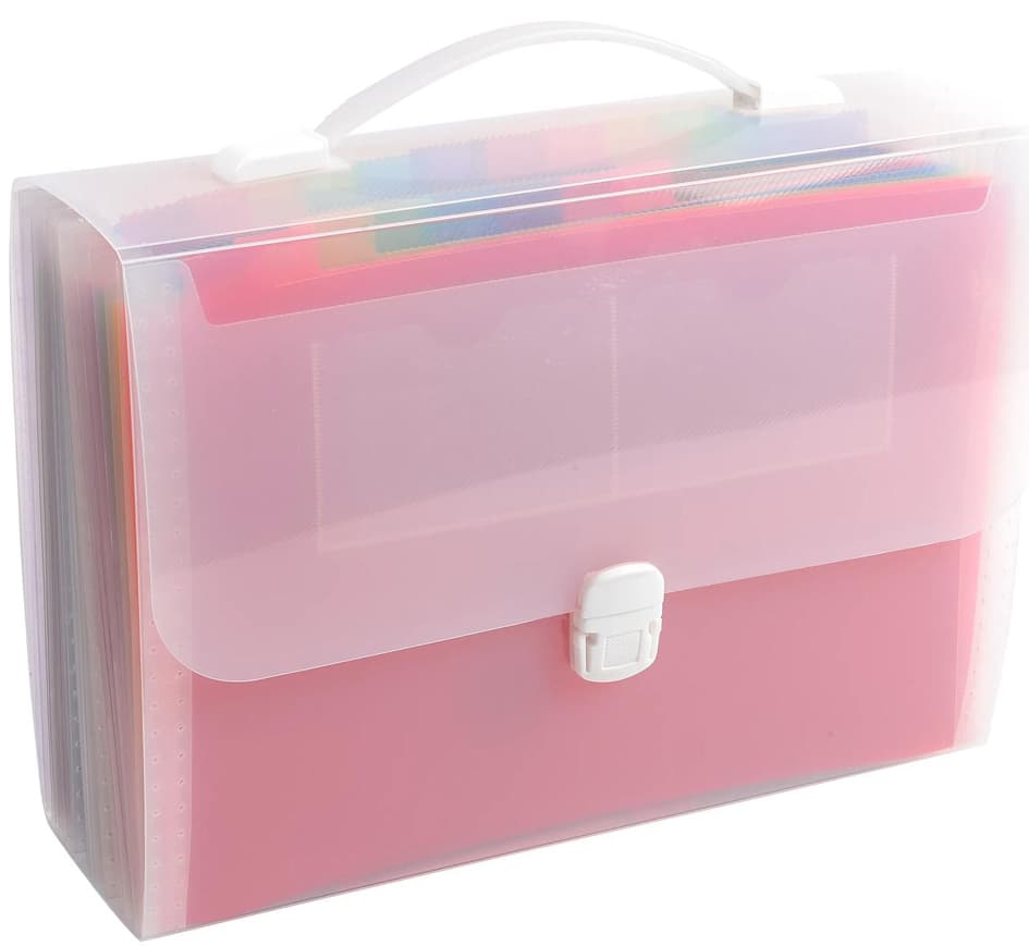 Exacompta Fächermappe Mit Griff Crystal, 24 Fächer