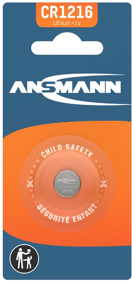 Ansmann Lithium Knopfzelle Cr1216, 3 Volt, 1er Blister