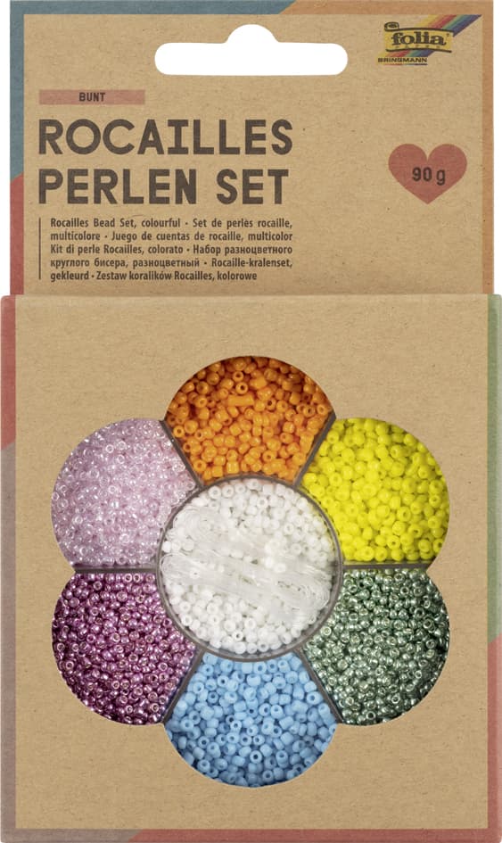 Folia Rocailles-Perlen-Set Bunt